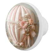 Hot Air Parisian Balloon Soft Pinks Baby Room Keramische Knop (Rechts)