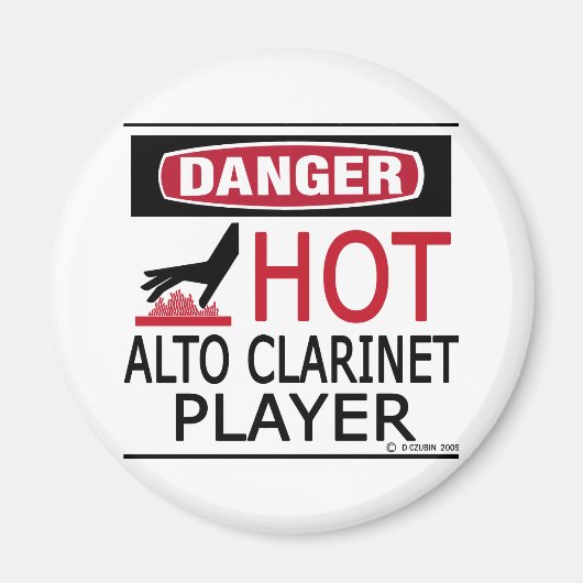 Hot-Alto Clarinet Player Magneet (Voorkant)