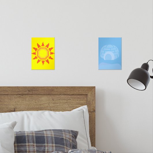 Hot and Cold Muurkunst Sets (Slaapkamer)