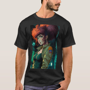Hot Anime Girl Red Hair Space Engineer T-shirt