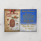Hot Apple Cider Christmas Greeting Folie Wenskaart (Binnenlaag)