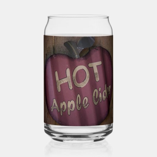 Hot Apple Cider Rustic Blikvorm Glas (Voorkant)