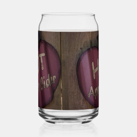 Hot Apple Cider Rustic Blikvorm Glas (Links)