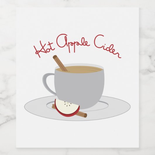 Hot Apple Cider Wijn Etiket (Enkel label)