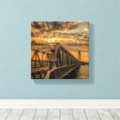 Hot August Sunset Canvas Afdruk (Insitu (Houten vloer))