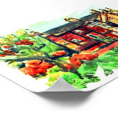 Hot Autumn Day in Newtown, Powys, Wales Poster (Hoek)