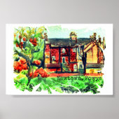 Hot Autumn Day in Newtown, Powys, Wales Poster (Voorkant)