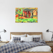 Hot Autumn Day in Wales op canvas (Insitu (Slaapkamer))