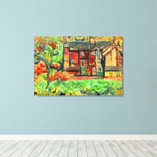 Hot Autumn Day in Wales op canvas (Insitu (Houten vloer))