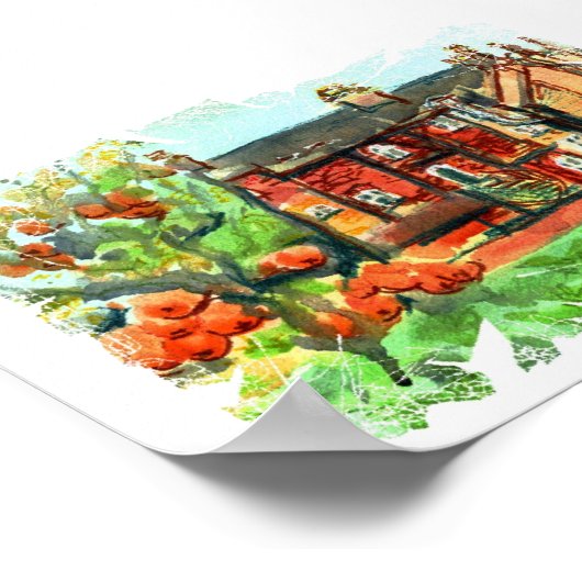 Hot Autumn Day in Wales Poster (Hoek)