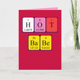 Hot Babe periodieke tabel Valentijn kaart