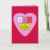 Hot Babe periodieke tabel Valentijn kaart (Voorkant)