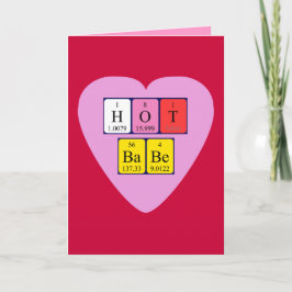 Hot Babe periodieke tabel Valentijn kaart