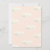 Hot Ballon Teddy Bear Meisje Baby shower Invitatio Kaart (Achterkant)