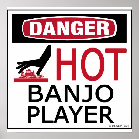 Hot Banjo Player Poster (Voorkant)