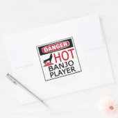 Hot Banjo Player Ronde Sticker (Envelop)