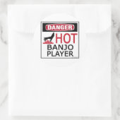 Hot Banjo Player Ronde Sticker (Tas)