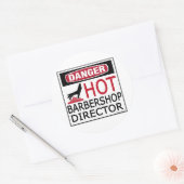 Hot Barbershop directeur Ronde Sticker (Envelop)