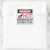 Hot Barbershop directeur Ronde Sticker (Tas)