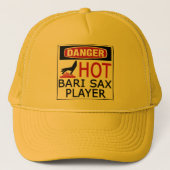 Hot Bari Sax Player Trucker Pet (Voorkant)