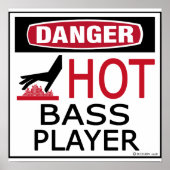 Hot Bass Player Poster (Voorkant)