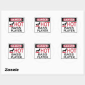 Hot Bass Player Ronde Sticker (Vel)