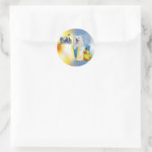 Hot Bath - Amerikaanse Eskimo - Maya Ronde Sticker (Tas)