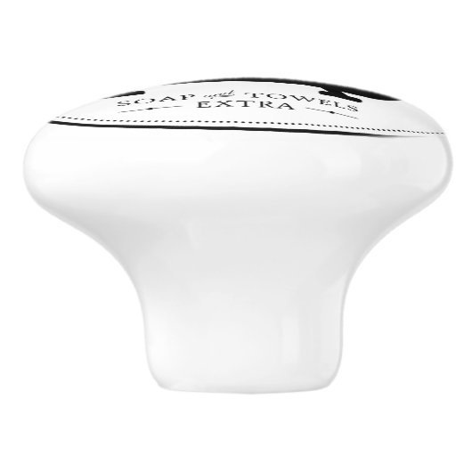  hot-bath zwart-wit badkamer keramische knop (Zijkant)