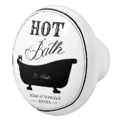 hot-bath zwart-wit badkamer keramische knop (Rechts)