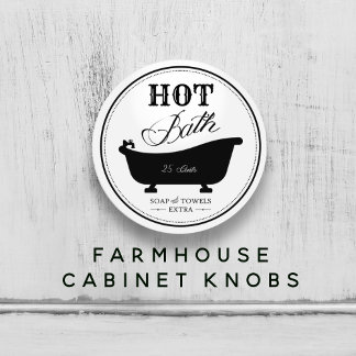 hot-bath zwart-wit badkamer keramische knop