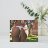 HOT! Bikini Girl foto-briefkaart Briefkaart (Staand voorkant)