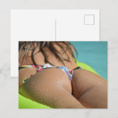 HOT! Bikini Girl foto-briefkaart Briefkaart (Voorkant / Achterkant)