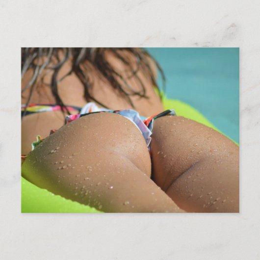 HOT! Bikini Girl foto-briefkaart Briefkaart (Voorkant)