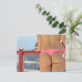 HOT! Bikini Girl foto-briefkaart Briefkaart (Staand voorkant)