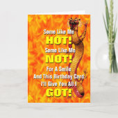 Hot Birthday Kaart (Voorkant)
