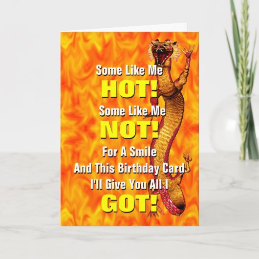 Hot Birthday Kaart (Voorkant)