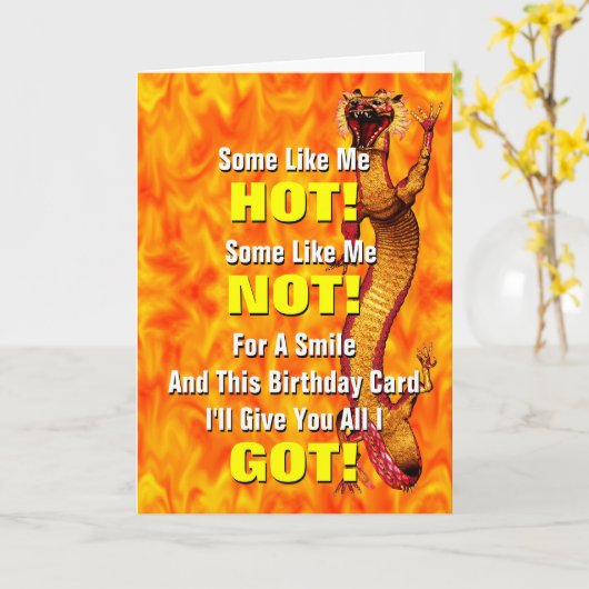 Hot Birthday Kaart (Gele Bloem)