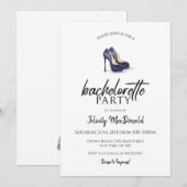 Hot Black Heels, Bachelorette Party-uitnodigingen Kaart (Voorkant / Achterkant)