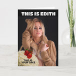 HOT BLOND FUNNY MALE FRIEND BIRTHDAY-KAARTEN KAART<br><div class="desc">SEXY BLOND 'EDITH' FUNNY BIRTHDAY KAART</div>