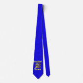 Hot Blue Highland Koe Design Stropdas (Voorkant)