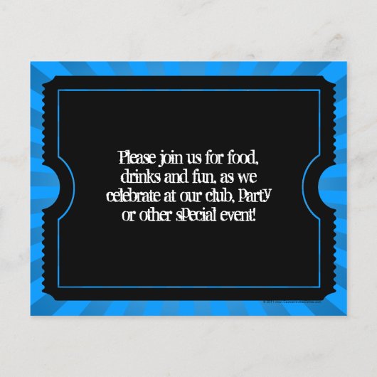 Hot Blue ticketbrochures, aangepaste afdrukken Flyer (Achterkant)