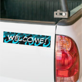 Hot-blue vlammen bumpersticker (Op Truck)