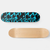 Hot-blue vlammen skateboard (Horizontaal)
