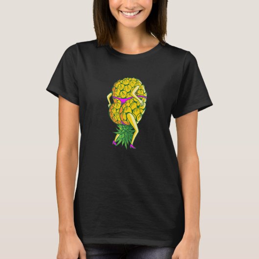 Hot Booty Upside Down Pineapple Swingers T-shirt (Voorkant)