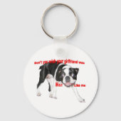 Hot Boston Terrier Sleutelhanger (Voorkant)