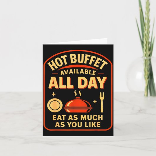 Hot Buffet Available All Day Eat As Much As You Li Kaart (Voorkant)