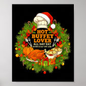 Hot Buffet Available All Day Eat Funny Holiday Foo Poster (Voorkant)