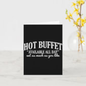 Hot Buffet Available All Day Funny Cooking Food Me Kaart (Gele Bloem)