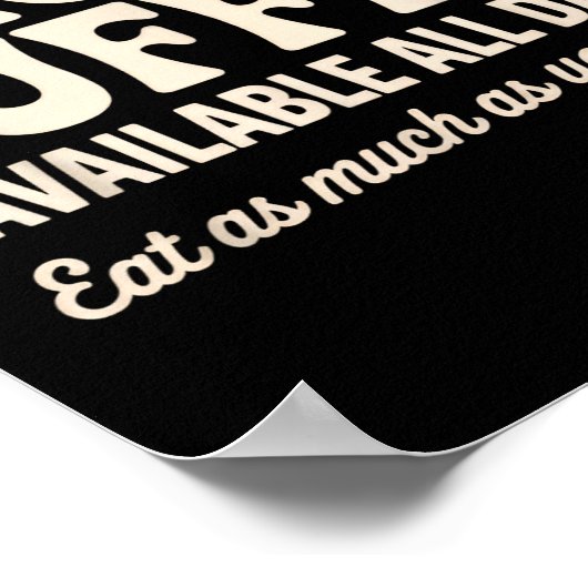 Hot Buffet Available All Day Funny Joke  Poster (Hoek)