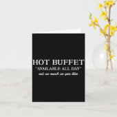 Hot Buffet Available All Day Funny Meme  Kaart (Gele Bloem)